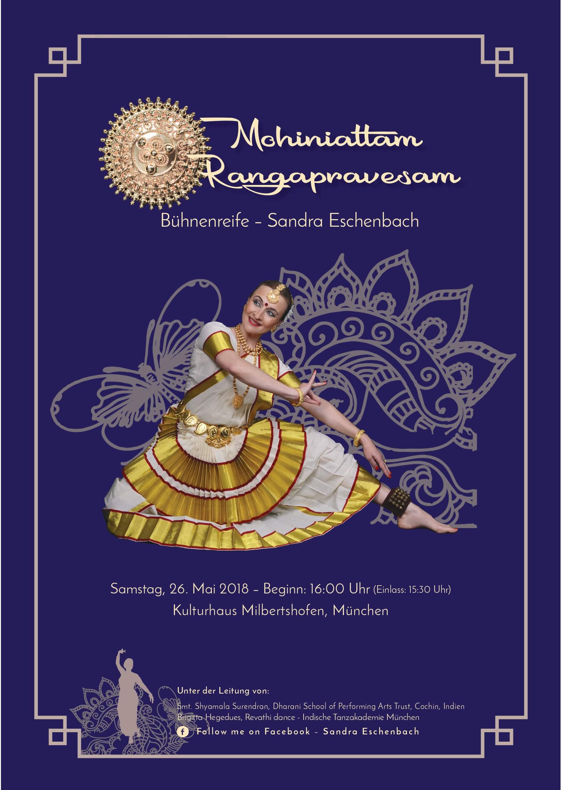 Auftritt Mohiniyattam Rangapravesam von Sandra Eschenbach